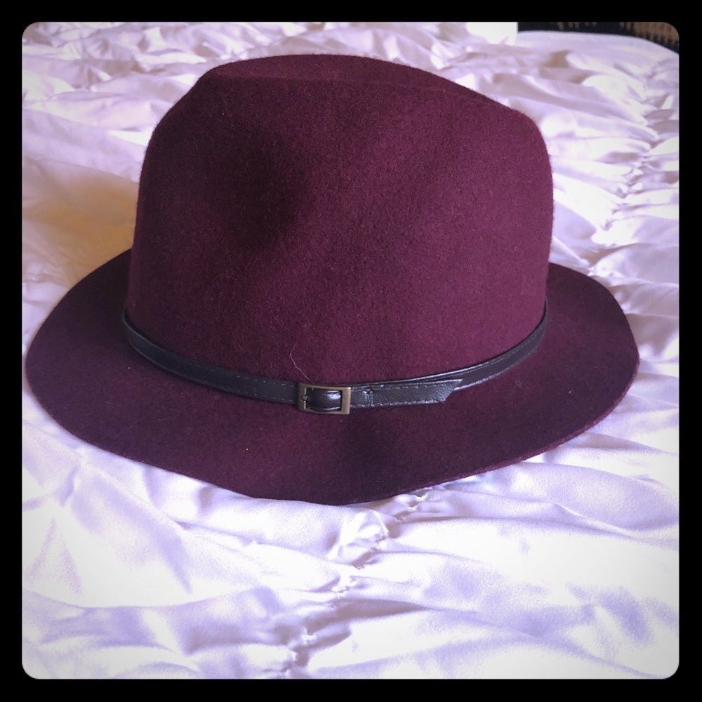 Burgundy Wool Hat